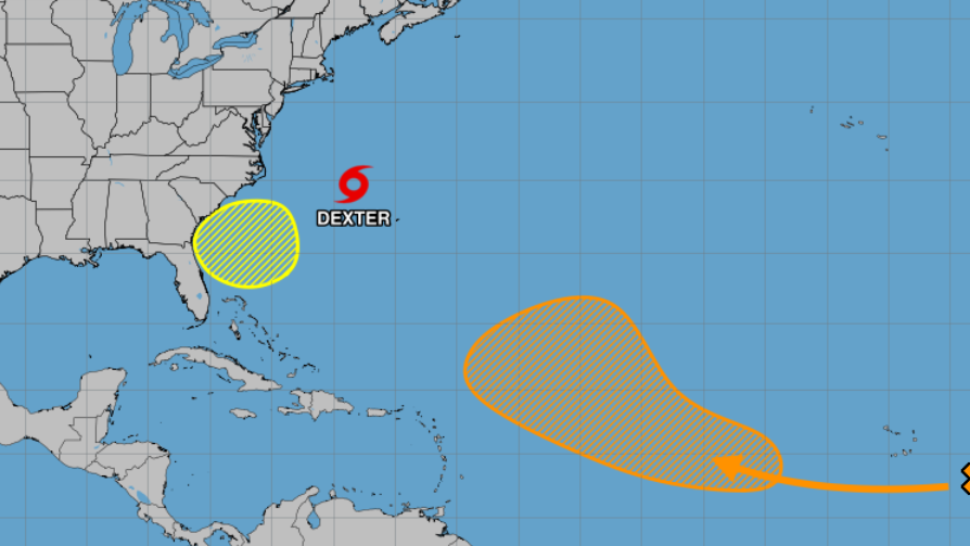 Tropical Storm Dexter forms in Atlantic as forecasters track two other disturbances